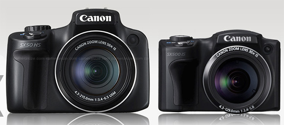 Canon Sx50 HS and SX5000 IS side by side