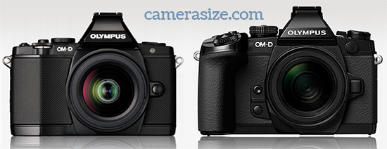 olympus-om-d-e-m1-and-3-m5-camera-comparison Olympus OM-D E-M5 and OM-D E-M1 size comparison