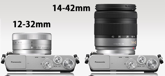 panasonic-gm1-12-32mm-and-14-42mm-size-comparison Panasonic GM1 with 12-32mm lens and 14-42mm lens size comparison